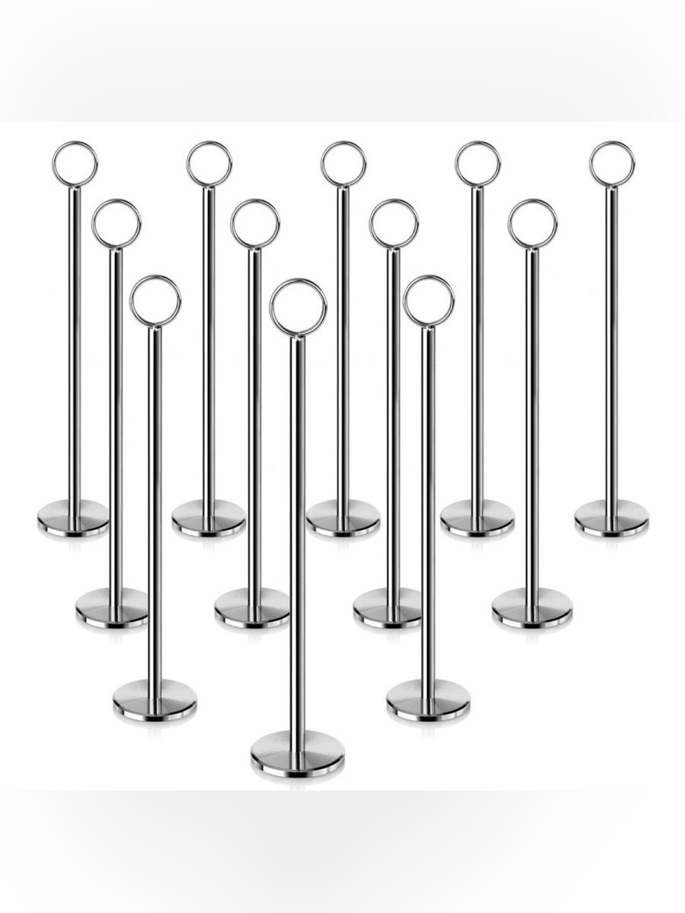 New Star Foodservice RingClipTable stainless steel holders (Set of 12)